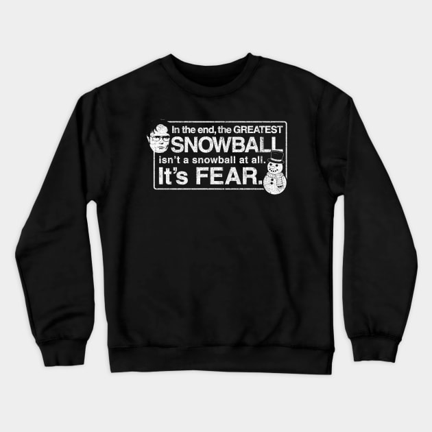 The Greatest Snowball - Dwight Schrute Crewneck Sweatshirt by huckblade